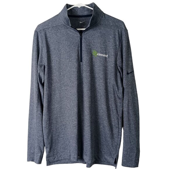 Nike Element Mens Dri Fit Half Zip Top Blue Heather Medium BV6044 Activewear - Picture 7 of 7